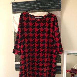 Beautiful red and black swing dress